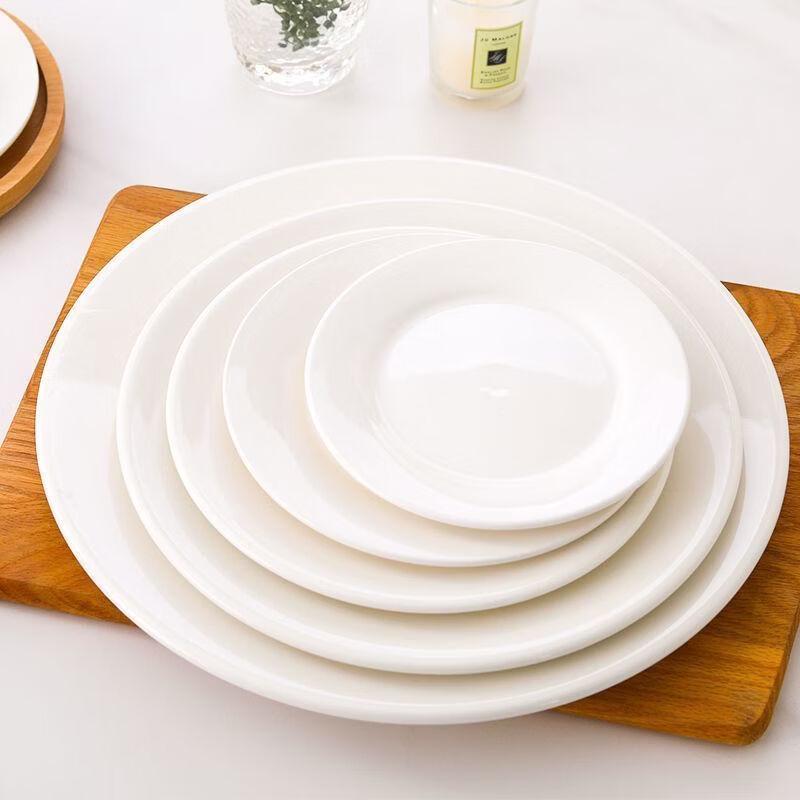 Pure White Ceramic Dinner Plates