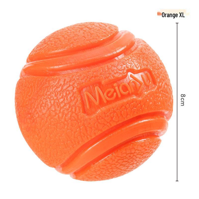 Meianju Dog Chew Ball: Durable Rubber Toy for Fetching and Biting