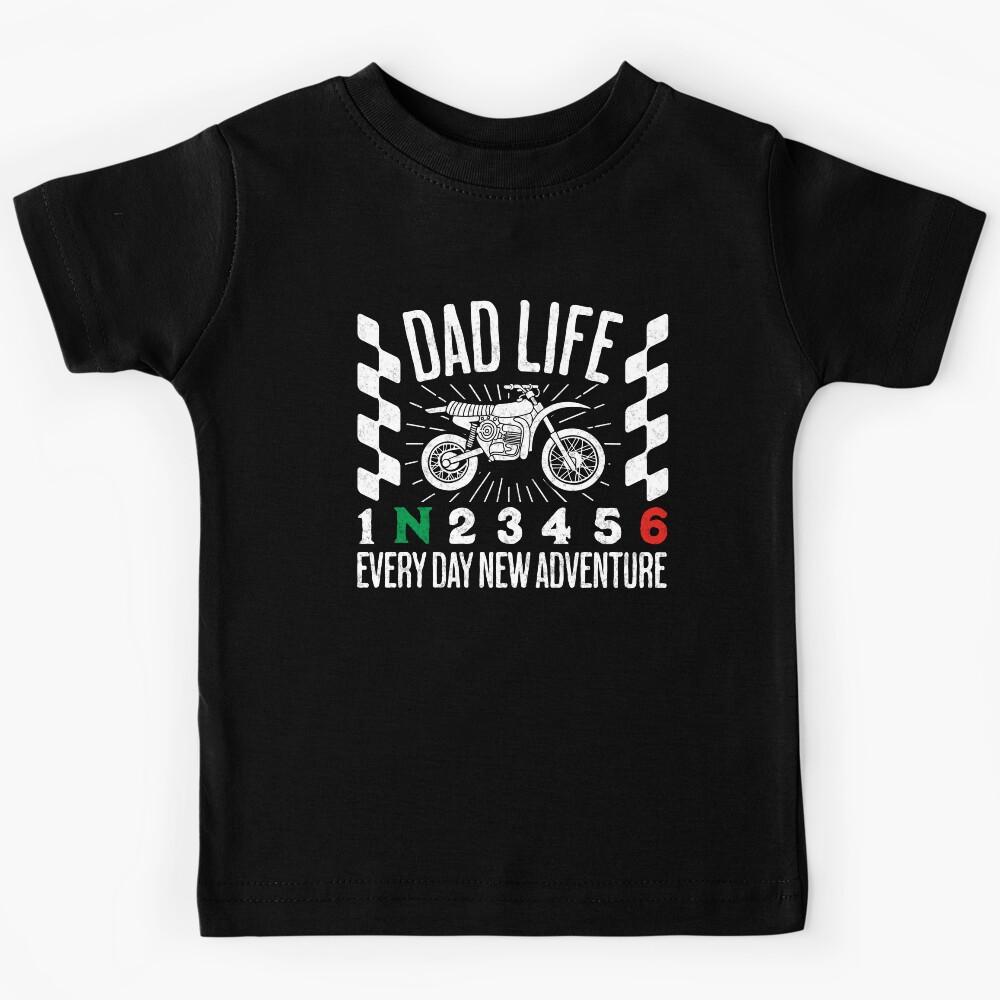 1N23456 Motorcycle Supermoto Biker Dad Kids T-Shirt 170