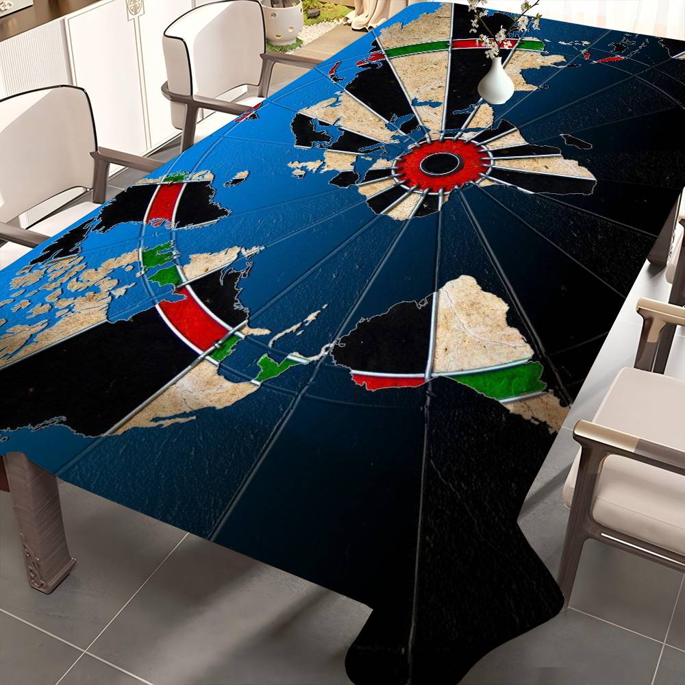 Speelkamer Dart Rechthoekige Tafelkleed Tafel Decoratie Herbruikbaar Waterdicht Keuken Eetkamertafelkleed Feestdecoratie 150x180cm