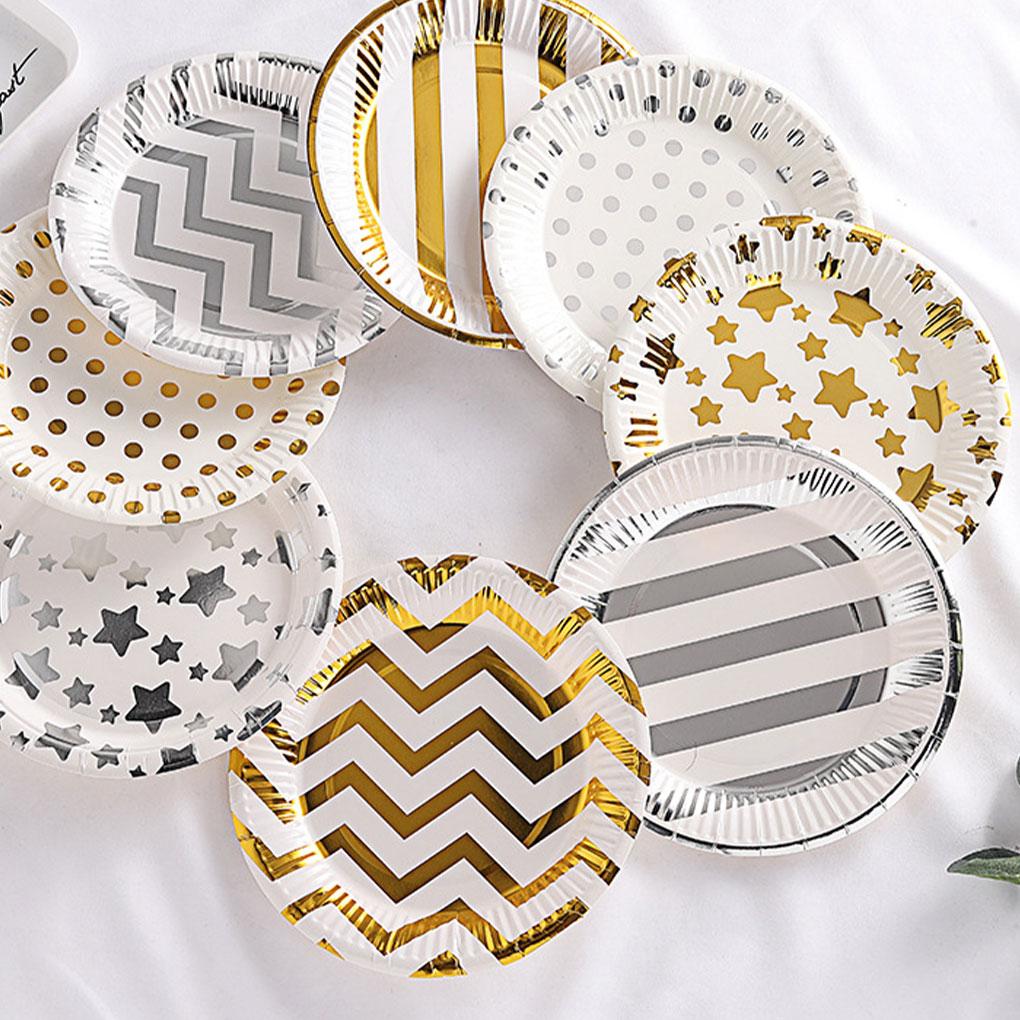 50pcs Paper Pentagram Stripe Disposable Tray Any Party Or Event Safe And Eco-friendly Large Quantity
