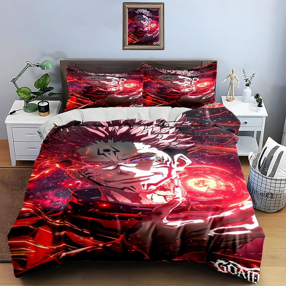 Red Fiery Face. Bedding Duvet Cover Sets Duvet Covers Pillowcases Gifts (1 * Duvet Cover 2 * Pillowcases, Without Duvet Insert)