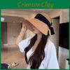 Women Linen Cotton Fisherman Hat With Wide Brim And Bow Decoration Daily For