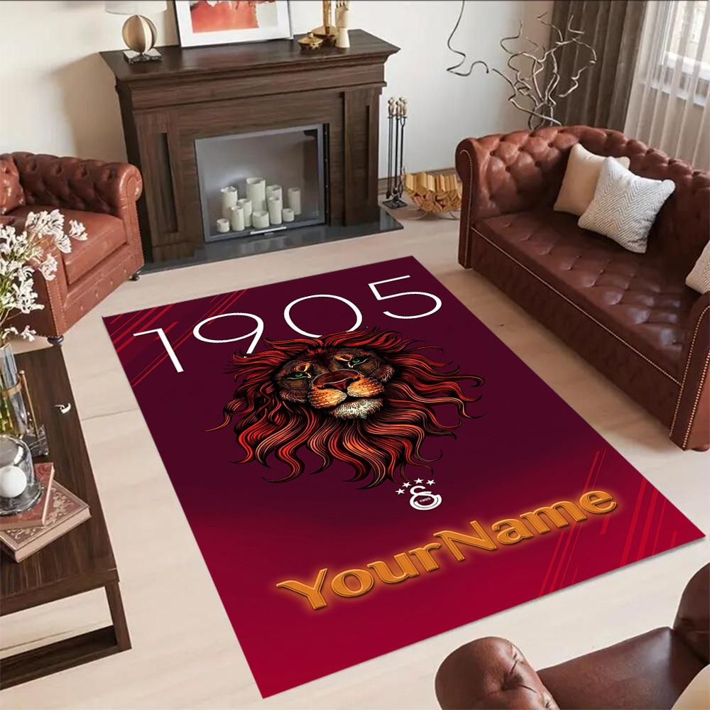 Galatasaray Customize Text Floor Rug Office Rug Perfect For Entryway Balcony Kitchen Dormitory Antislip Rug Office Home Decor Wedding Party Gift