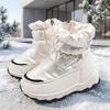 Waterproof Girls' Winter Snow Boots with Thick Sole & Plush Lining for Kids