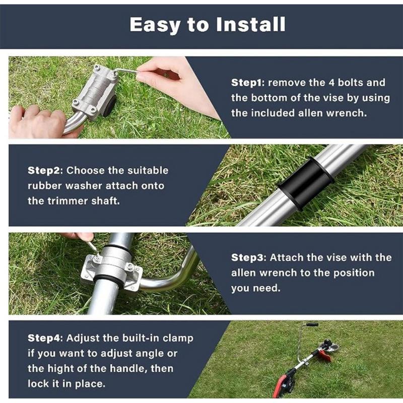 Poignée de Tondeuse Poignée Auxiliaire pour Tondeuse à Gazon Extension Design Ergonomique Accessoires pour Désherbeuse pour Réparer Votre Pelouse Ferme