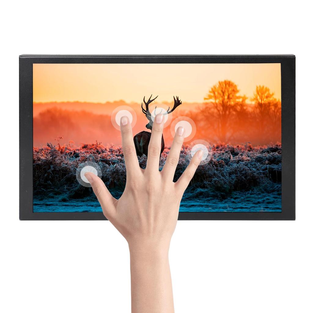 ELECROW Mobile Monitor with Touch Small HDMI 1280x800 IPS USB Compatible with Raspberry Jetson Windows and Game Consoles 8-inch Panel, Display,