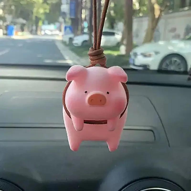 Auto Rückspiegel Anhänger Niedliches Schwein Bär Schaukel Anhänger Auto Innenraum Ornamente Anhänger Dekoration Zubehör Geburtstagsgeschenk