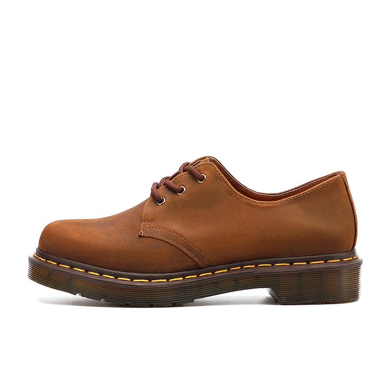 Women's Dr. Martin Japanese College Style Leather 1461 Shoes - Yang Mi Low-Top, Unisex 3-Hole Design