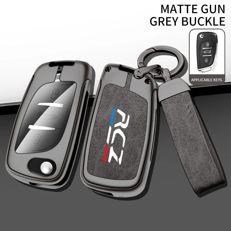 

Car TPU Zinc Alloy Key Case Bag For Peugeot RCZ GT Line Coupe Car Key Chain Car Metal Key Shell Interior Decoration Accessories