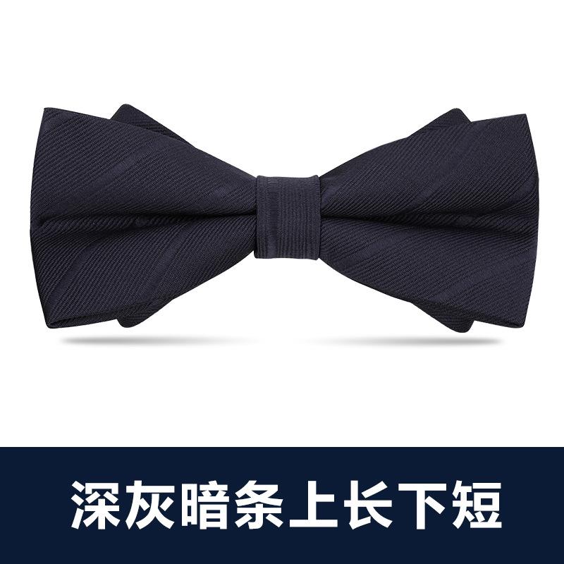 

Men S Double Bow Tie Groom Best Man Burgundy Black Dress Shirt Wedding British Korean Edition Bow Women