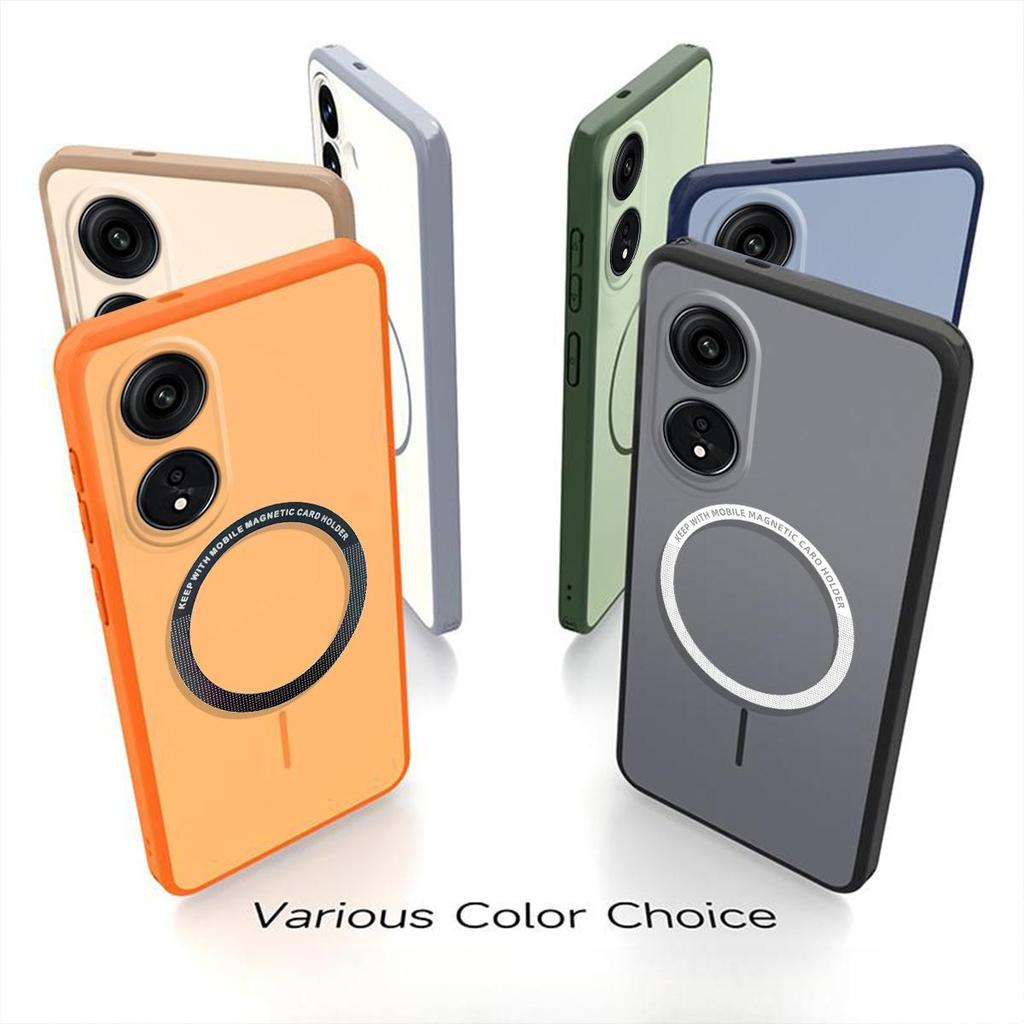 Frosted Semi Clear Magnetic Phone Case for OPPO A78 5G Soft TPU Cover