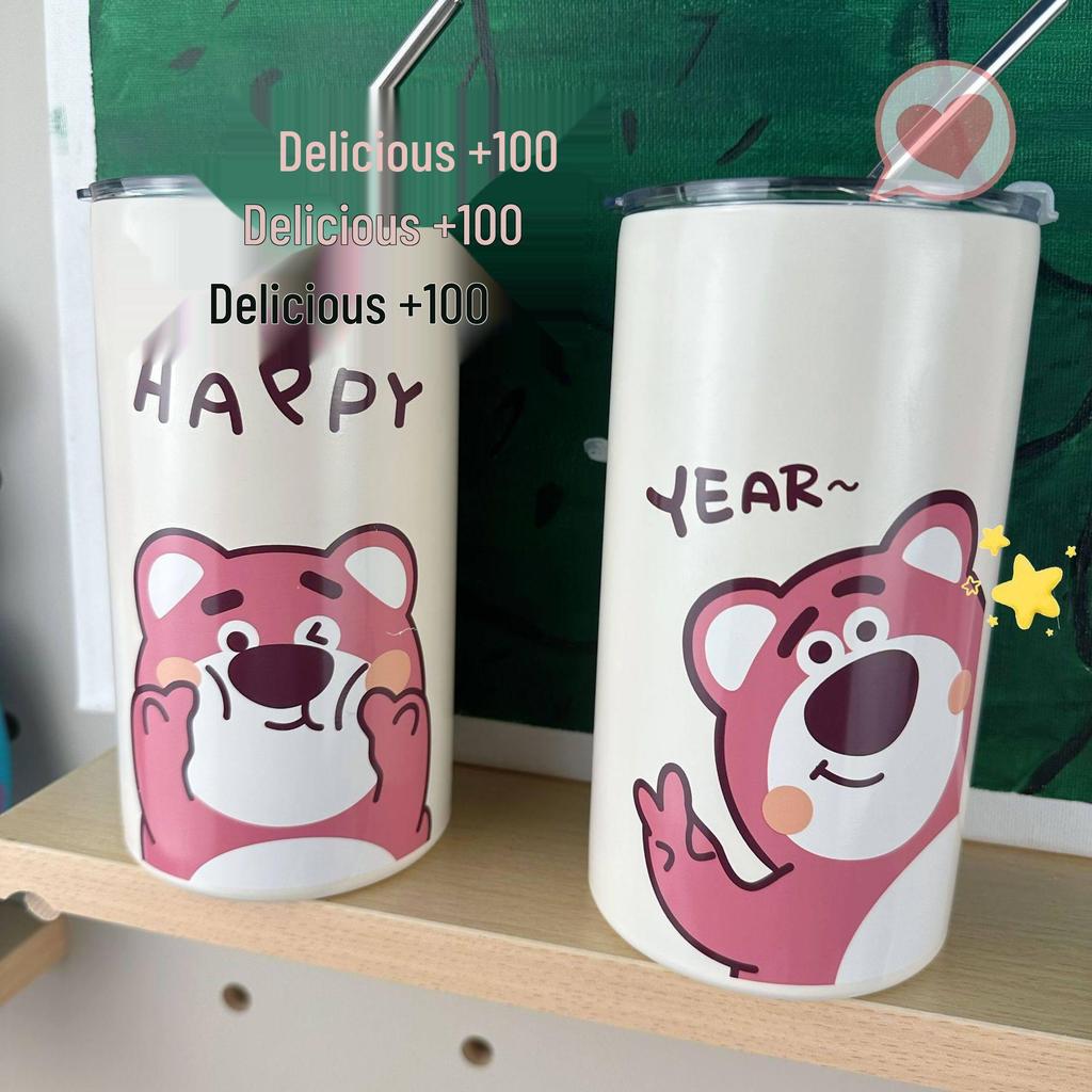 Stainless Steel Insulated American Travel Coffee Cup with Straw
