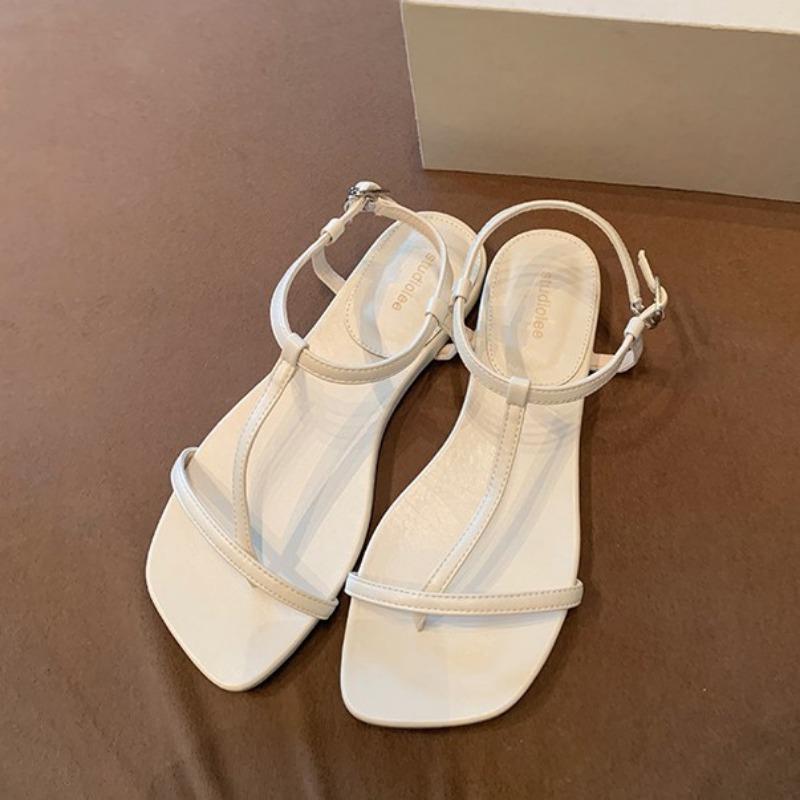 

New Square-toed Flat Shoes for Women s Flip-flops 35 білий