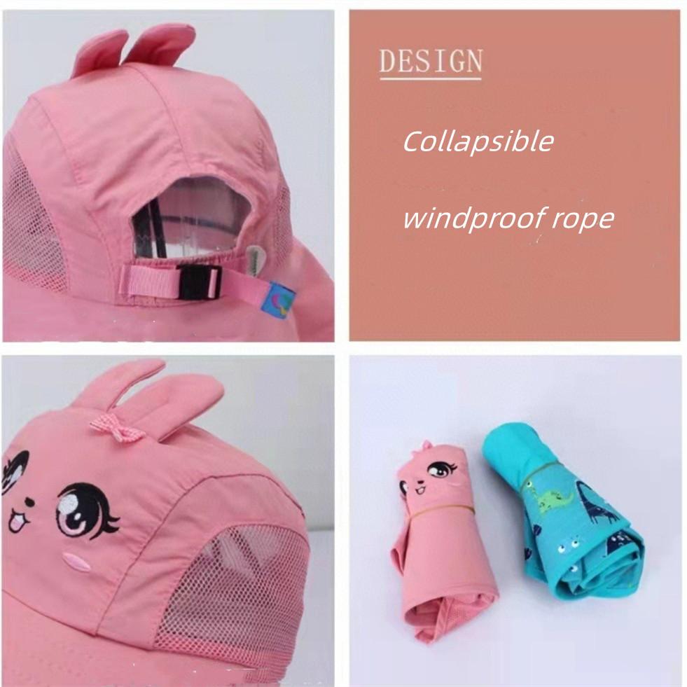 Outdoor Sommerhut für Kinder Kinder Sonnenhut Nacken Ohrenschutz Sonnenschutz Strandkappen Kinder Junge Mädchen Klappenmütze für Kinder