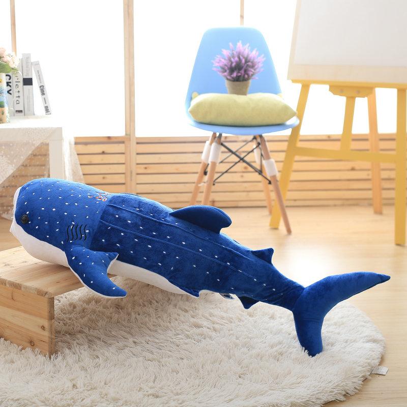 50-120cm Large Size New Style Blue Shark Plush Toys Big Fish Cloth Doll Whale Stuffed Animals Children Birthday Gift