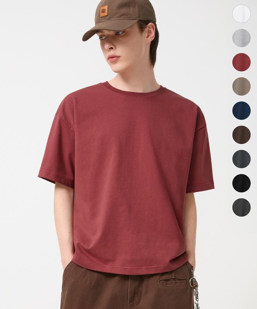 TRILLION [Special Feature] Essential Cp Double-Layered Cropped Short Sleeve T-Shirt_9 Colors (J Type)