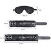 Ninonly SM Goods SM Set Restraints Set Handcuffs Leg Cuffs Eye Mask SM Play Fluffy Adjustable Eliminates Boredom 3-Piece (Black)