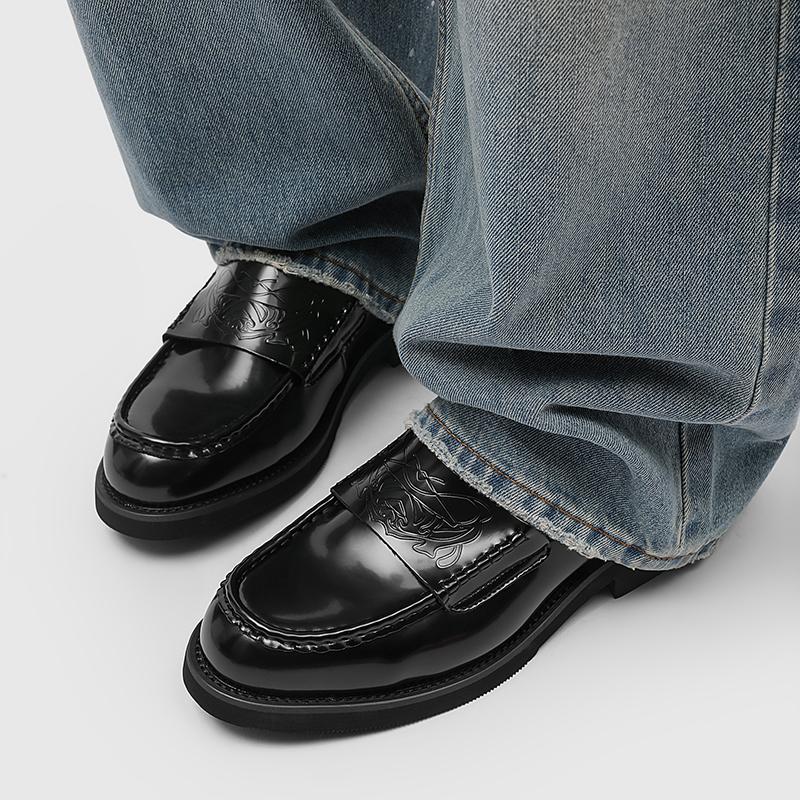 Fashion High Quality Men's Leather Shoe British Designer Style Party Leisure Business Daily Work Plus Size Black Loafers 38-46 Hot