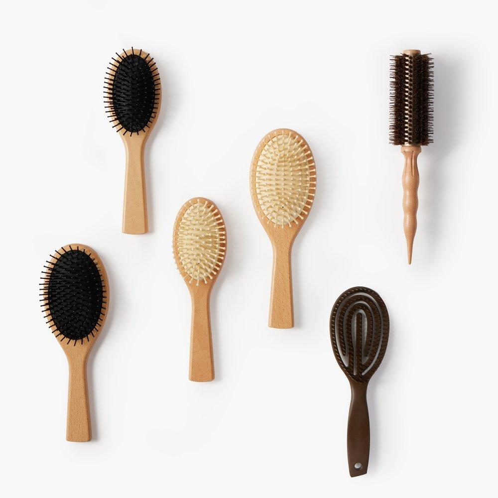 JAJU Plastic Pin Wood Brush 65mm