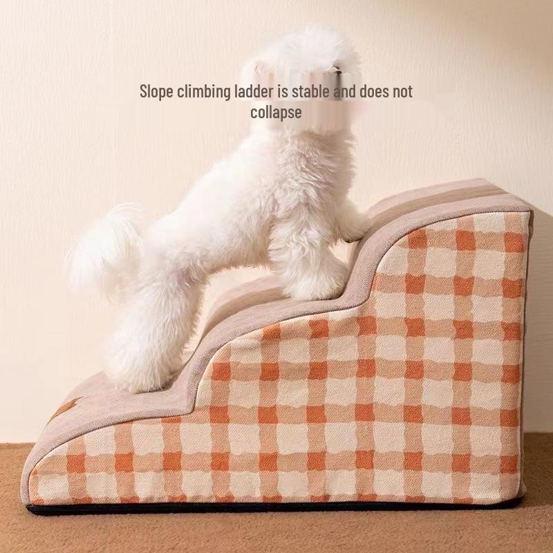Pet Bedside Climbing Steps: Dog and Cat Ladder for Sofa or Bed