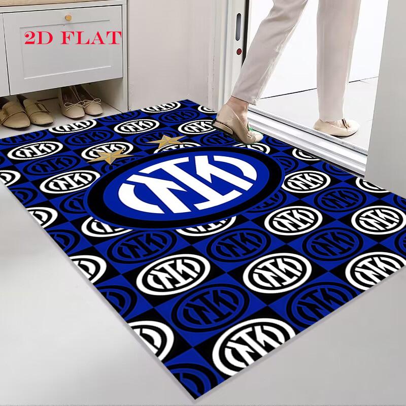 Inter Milan Logo Carpet Rug for Living Room Bedroom Home Sofa Decoration,Kids Play Nonslip Floor Mat