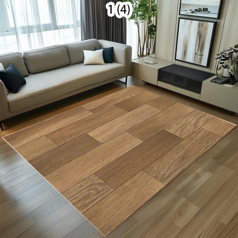 Retro Imitation Wood Panel Pattern Kitchen Area Carpet Floor Mat Suitable for Laundry Room Home Decoration Retro Wood Carpet