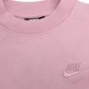 Nike Sports Lifestyle Series Solid Color Logo Embroidered Round Neck Long Sleeve T-Shirt Women Tops Pink CZ3557-516