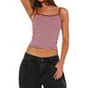 Retro Striped Low-Cut High-Waist Slim-Fit Women's Crop Vest - 2026 Spring/Summer Collection