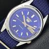 VINTAGE REFURBISHED SEIKO 5 AUTOMATIC JAPAN MENS BLUE COLOR DIAL WATCH A440579-4 Sk-a440579