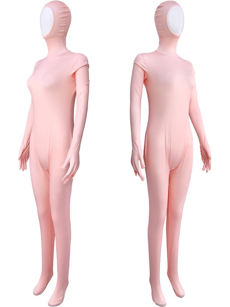 Orange Women's Full Body Zentai Suit for Stage Performance