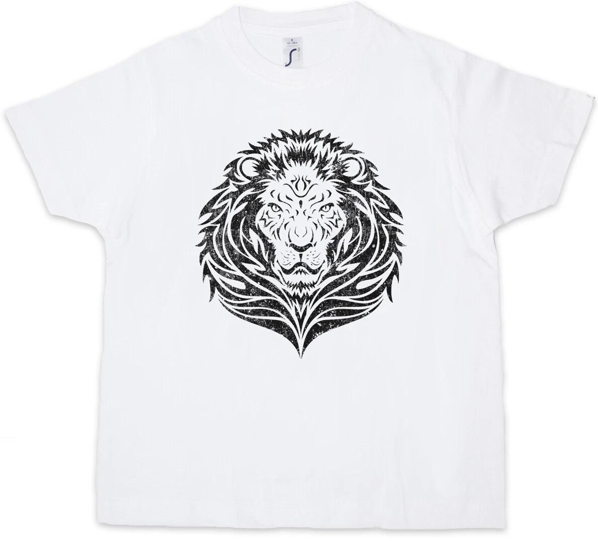 ДЕТСКАЯ ФУТБОЛКА ДЛЯ МАЛЬЧИКОВ TRIBAL LION Кельтский Кельты Религия Символ Тату Искусство Лев- 110