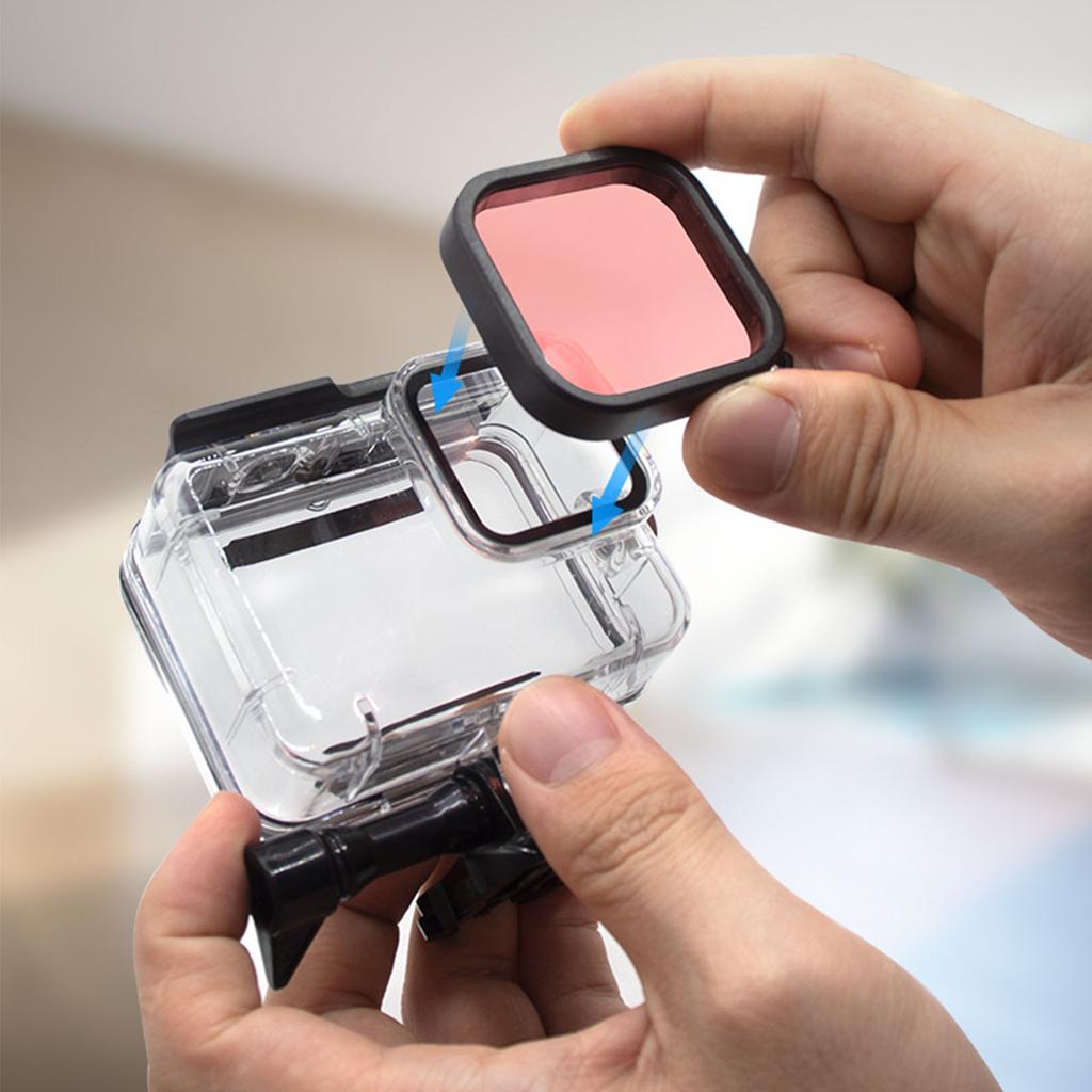 Housing Case Filter Kit for GoPro Hero 10/9  Waterproof Case Diving Protective Housing Case Under Filter