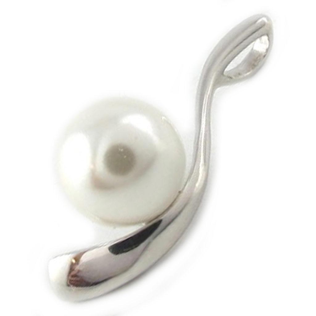 Les Trésors De Lily [L1797] - Silver Pendant 'Perla' White