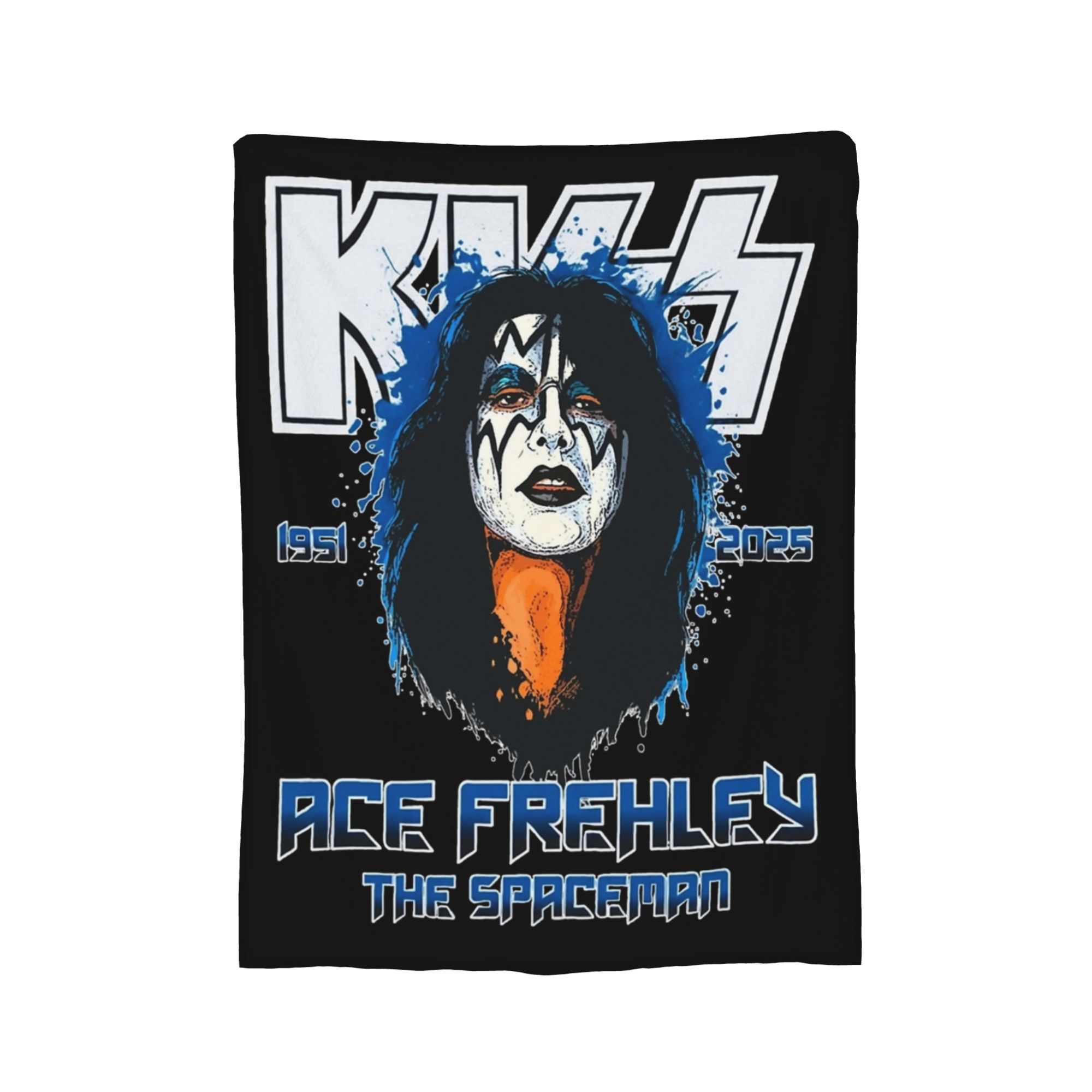 

Ace Frehley RIP 1951-2025 Wool Blankets Kiss Band Custom Throw Blankets for Home 200x150cm Rug Piece, 30x40in