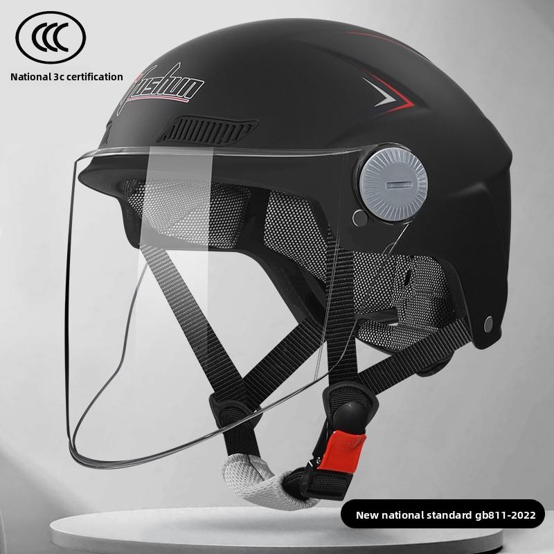 Electric Car Helmet 3c Certified Men and Women Summer Sunscreen Sunshade Breathable Half Helmet Battery Motorcycle Hard Hat