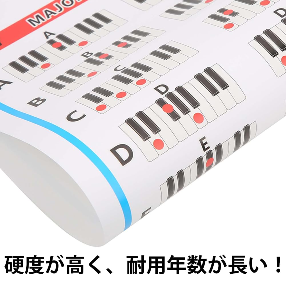 Piano Chord Chart Poster Easy To Read Piano Chord Chart Music Education Piano Chord Poster Home School Tear-resistant