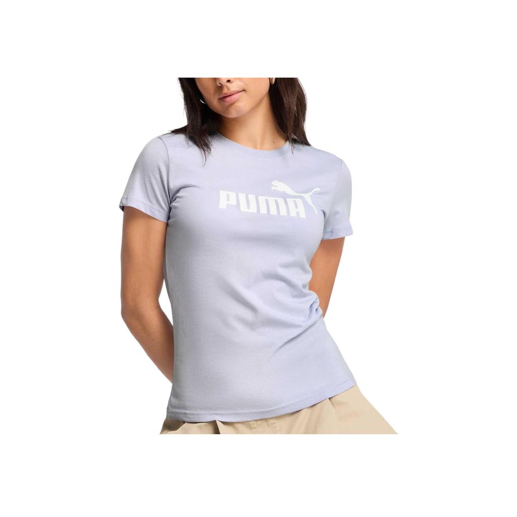 Puma Loose Casual Comfortable Sweat-Absorbing Round Neck Short Sleeve T-Shirt Women Tops Purple 688938-47