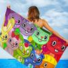 Happy Tree Friends Cartoon Bath Towel Microfiber Soft Water Absorbing Breathable For Girl Kids Decorative Cartoon Beach Towel