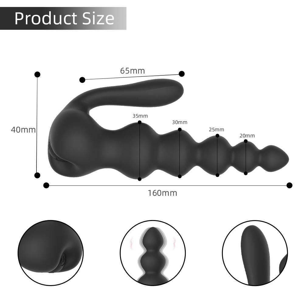 Soft Silicone Anal Plug Anus Dilator Butt Plug Vibrator Stimulus Sex Toy for Men Gay Erotic Accessories