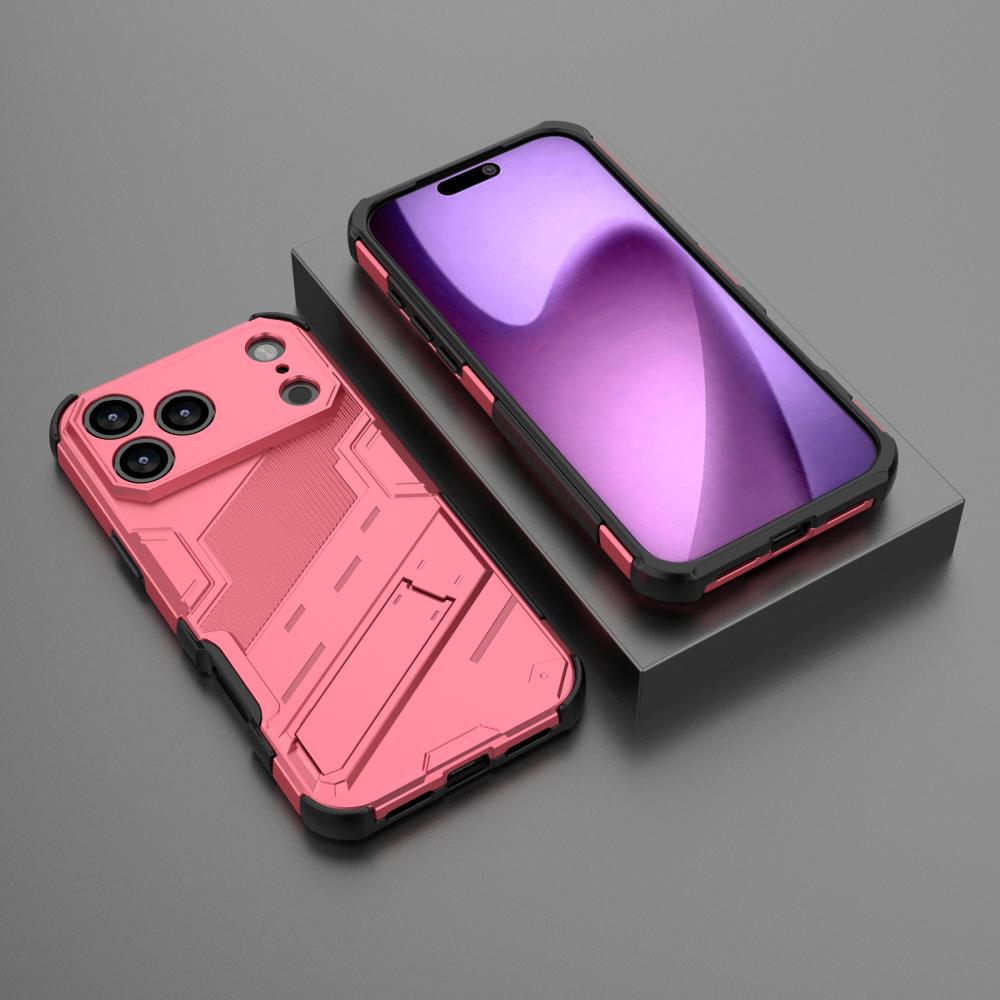 Armor Shockproof Kickstand Phone Case for iPhone 17 Pro Max 17 Air 16 Pro 15 Plus Stand Holder Magnetic Hard PC Funda Coque Case