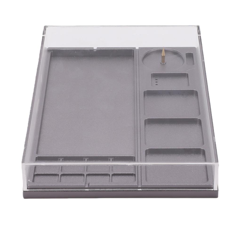 Watch Parts Organizer Watch Movement Tray Acrylic Dust Cover Parts Storage Box for Repair Crafting