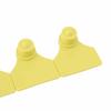 100 Sets Livestock Ear Tag Blank Animal Pig Ear Label TPU Yellow for Farm Husbandry