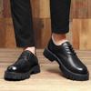 Fashion Brand Lace-Up Men Dress Shoes Leather Coiffeur Shoes Wedding Man Fashion Oxfords Shoes New Men Thick Bottom Casual Footwear
