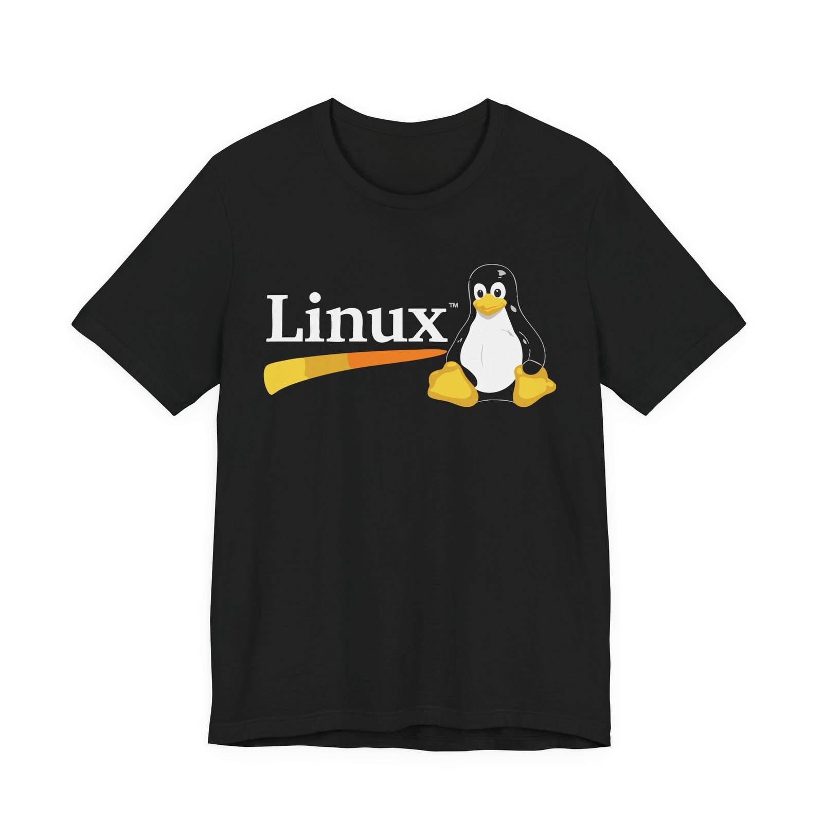 Унисекс Футболка с логотипом ОС Linux Черный / Темно-синий Графическая футболка S-5XL S разноцветный