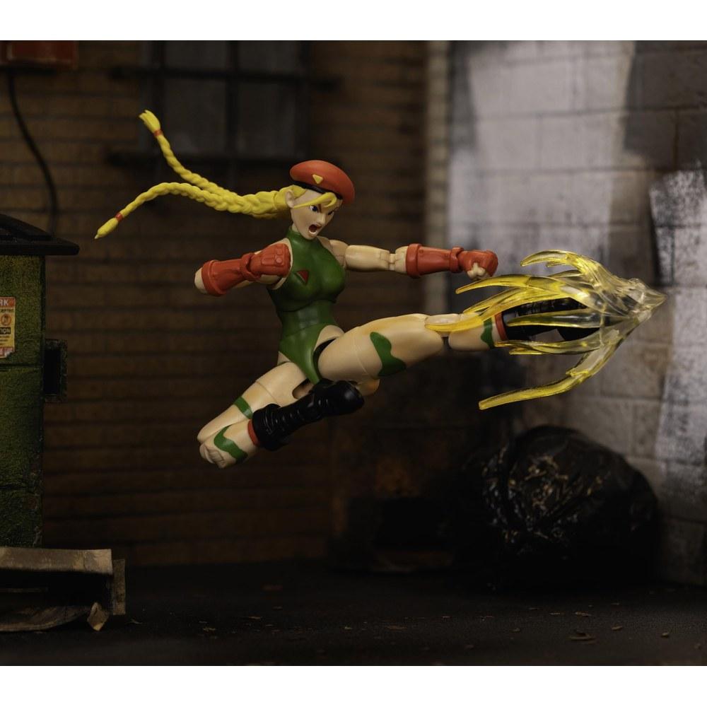 Jada Toys Street Fighter II Cammy Action Figure 1:12 Scale Collector's Item Interchangeable Head Hands Accessories Suitable for Ages 13 and Up Classic