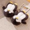 Fashion Lovely cartoon penguin slippers woman home keep warm shoes winter womens animal fur slides fluffy indoor slipper lady room scuff