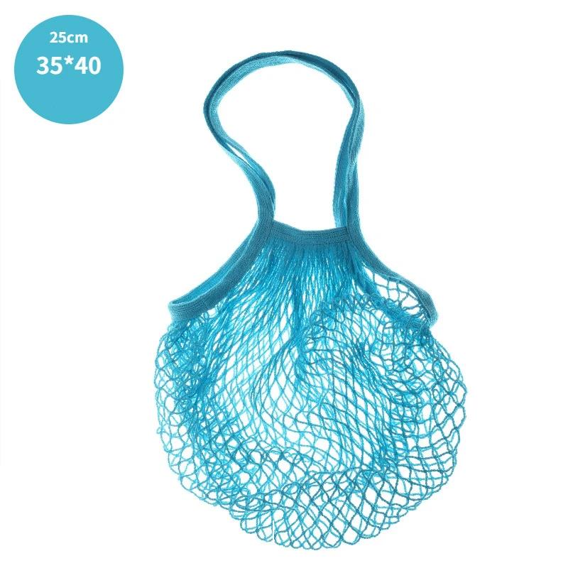 Totes Mesh Bag Cotton String Produce Shopping Turtle-bags Grocery Long Handle Net Shoulder-Bag Fruit Vegetable Reusable