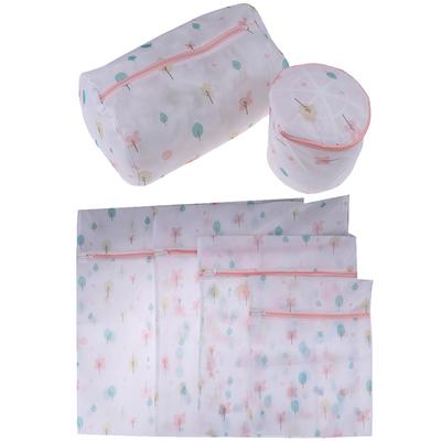 Zippered Polyester Mesh Laundry Bag Foldable Clothes Underwear Bra Washing Bag