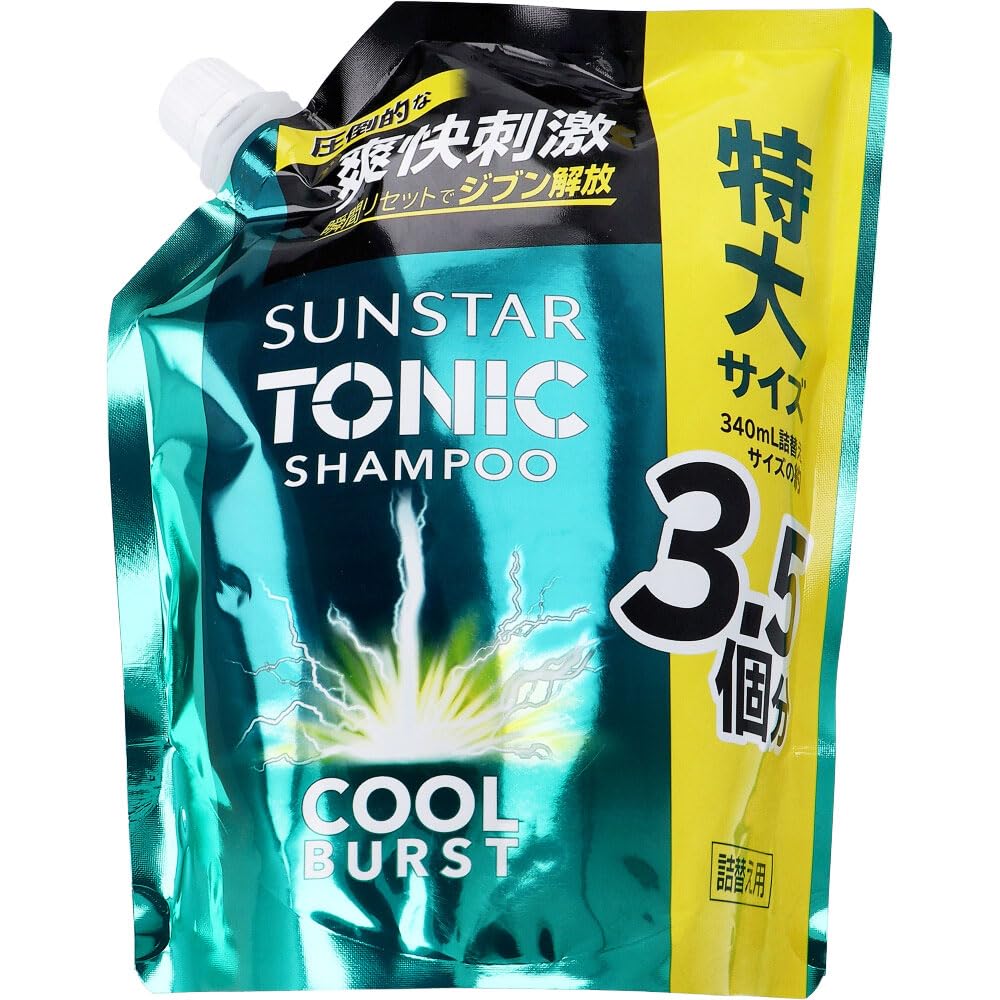 

[SUNSTAR TONIC] SUNSTAR TONIC Shampoo COOLBURST Refill Large Capacity 1200mL Citrus Herb Refreshing Scalp Care Silicone-free Formula